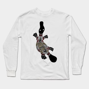 Aboriginal Art - Platypus Long Sleeve T-Shirt